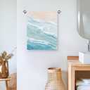 Beach Kitchen Towels Set of 2 Dish Towels Kitchen Hand Towels Absorbent Quick Dry Microfiber Cloth Dish Towel for Kitchen Drying 18" x 26",Coastal Ccean Sand Wave Blue Teal