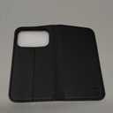 SHIELDON Real Leather Wallet Case for iPhone 17 Pro 6.3 Inch 5G 2025 | Magnetic Cover | RFID Blocking Card Slots | Kickstand | Folio Protective Phone Shell | Women Men | Pebbled Black