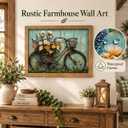 Framed Rustic Farmhouse Daisy Canvas Wall Art, 16x24 Inch