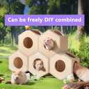 Dwarf Hamster Hideout Versatile Wooden House for Small Animals, Gecko, Lizard & Rat Hideout, Smoothly Polished, Ideal for Bedroom or Granary