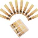 Pimoys 10 Pack Traditional Bb Clarinet Reeds with Plastic Box, Strength 2.5