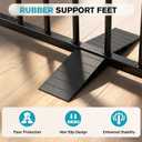 Snagle Paw Extra Wide Dog Gate,Free Standing Dog Fence with Door, Up to 52 Inch Wide Pet Gate with Support Feet for Stairs, Hallways, Doorways, Yard (Black, 2 Panels)
