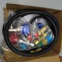 Lichamp R1234yf Refrigerant Recharge Kit, AC R134a 1234yf Gauge Set Include Adapters and Can Taps, B201