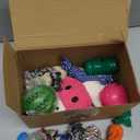 20Pcs Puppy Chew Toys for Teething, Dog Chew Toys with Rope Toy, Pet Dog Toothbrush, Treat Balls, Plush Toys and Squeaky Toys for Small Medium Dogs with Basket