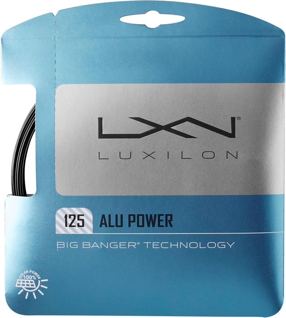 Luxilon ALU Power Tennis String - Set and Reel (1.25mm, Black)