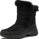 Lands' End Expedition Waterproof Insulated Womens Snow Boots, Lace Up or Slip On Winter Boots for Women, Medium or Wide Width Size 7, Black, Brown, Blue, White or Grey Winter Shoes