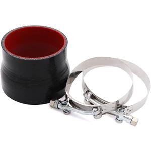 Straight Reducer Coupler Silicone Hose ID 3.5inch to 4inch 4-Ply with Stainless Steel T-Bolt Clamp for Turbo/Intercooler/Intake Piping