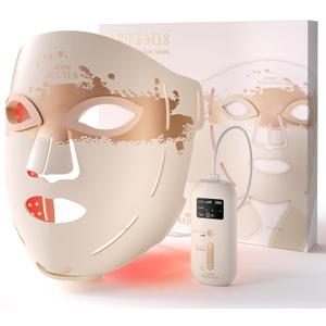 RENPHO 4D Red Light Therapy Mask for Face 2026, Valentines Day Gifts for Women Mom Wife, 324 LEDs Full Face Coverage & 3 Light Modes, Cordless LED Red Light Therapy Face Mask for Home Use & Travel (Champagne Gold)