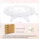 NWK 12inch Lighted Clear Cake Stand Plate Holder with String Lights Fit for 6inch, 8 inch, 10 inch, 12 inch Cakes for Wedding Birthday Cake Decorations