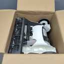 Amazon Basics Upright Bagless Vacuum Cleaner for Carpet and Hard Floors, With Crevice and Upholstery Tools, Detachable Handle, Lightweight (8.4 lbs), 1.7L Dust Cup, 720W, 25ft Cord, Black/White