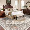 9x12 Large Area Rugs for Living Room Ultra-Soft Washable Rug Vintage Distressed Non-Slip Low Pile Stain Resistant Carpet for Bedroom Dining Room Kitchen Office