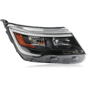 Black LED Headlight Compatible with 2016-2019 Ford Explorer
