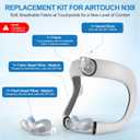 Replacement CPAP N30I Frame System for Airtouch N30I & Airfit N30I, 2PCs Fabric Nasal Pillow Mask Cushion (S) Included - Cotton/Velvet Versio, ItAll Supplies with Swivel Elbow (Without Headgear)