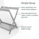 UPPAbaby Bassinet Stand - Quick + Secure Attachment - Grey