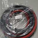 1/0 Battery Cable, 5FT Red + 5FT Black 1/0 Welding Cable, Stranded Oxygen-Free Pure Copper Wire for Automotive, Battery, Solar, Marine and Generator