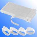 60 PCS 6 Inches Reusable Cable Ties, Wire Ties, Cord Organizer, Cable Organizer, Adjustable Cable Management - White