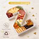 2026 Graduation Decorations, 2026 Charcuterie Numbers Fillable Board Box Graduation Tables Centerpieces Cardboard Tray for High School College Kindergarten Preschool Party Supplies (White)