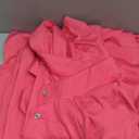 HBQ Women's Summer 2 Piece Outfits Casual Tracksuit Short Sleeve Button Down Crop Top Wide Leg Long Pant Lounge Sets (XX-Large)