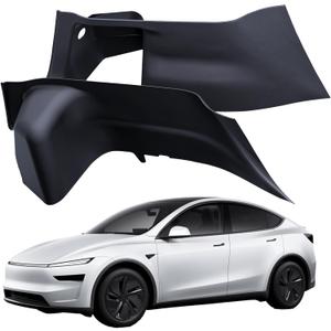 for 2025 Tesla Model Y Juniper Rear Trunk Side Full Protective Cover Pads Anti-Scratch Mats 5 Seat Trunk Side Guard Panel Protectors for Juniper Refresh Accessories TPE Leather Velcro Stick