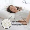 Gurum Premium Latex Pillow, 100% Latex, Organic Cotton, Ergonomic Design, Bed Pillows, Neck Support, Relieves Pressure, Neck and Shoulder Pain