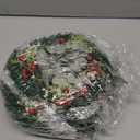 6 Pcs 8" Mini Christmas Wreaths for Kitchen Cabinet Small Christmas Candle Rings Wreaths, Front Door Pillars/Home Table Centerpieces Hanging Garlands, for Windows/Wedding Decor (No Red Ribbon)