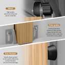 Pocket Door Hardware and Track Set, 60 Inch Sliding Door Aluminium Alloy Box Rail Hardware for Single Wooden Door,Silver