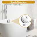 2-Hole Bathtub Overflow Cover Plate with Adapter, Brushed Nickel, Installation Hardware Included (Chrome)