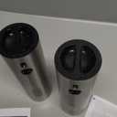 CIRCLE JOY Rechargeable Electric Salt and Pepper Grinder Set, 2-speed Stainless Steel Automatic Pepper Mill Grinder w/Charging Base, Adjustable Coarseness, LED Light, 110ml Large Capacity Top Fill