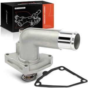 A-Premium Engine Coolant Thermostat and Housing Assembly with Gasket Compatible with Nissan Altima 02-06, Maxima 02-08, Murano 03-07, Quest 04-09 & Infiniti I35 02-04 - V6 3.5L, Repalce# 212008J10B