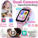 Kids Smart Watch for Girls Age 3-12 with 35 Puzzle Games, HD TouchScreen Smart Watch for Kids with Dual Camera, Video Player, Learning Card, Toddler Christmas Birthday Gifts Toy for Girls 5 6 7 8 9 10