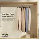 Hanger Central 30 Pack Pants Hangers Slim Plastic Clothes Hangers with Clips for Skirts, Shorts & Trousers – Non Slip Grip, Heavy Duty Space Saver with Swivel Hook – Black Closet Organizer - 12 Inch