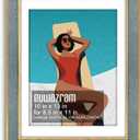 Suede 10x13 Frame - Single Frame, Christmas Elegant Gray 10 x 13 Poster Frame with Mat for 8.5x11, 10x13 Picture Frames for Artwork, Puzzles, Photos and Movie Posters