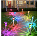 Solar Outdoor Lights, 10 Pack Solar Pathway Lights Outdoor Waterproof, Stainless Steel Stake Lighting for Garden Yard Path Walkway Driveway Patio Lawn Outside Decor,Color Changing