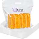 Plastic Bread Bags for Homemade Bread, Freezable Seal Tight Cellophane Bags for Loaves, SourdoughBagels (50 Packs) White (13.8" x 11.8")