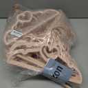 Pink Heart Velvet Baby Hangers - 50pack 13inch Toddler Hangers with 20pcs Clips, Premium Velvet Strong and Durable Baby Clothes Hangers Without Slipping, Ultra Slim and Stackable Space Saving (Pink-rose Gold)