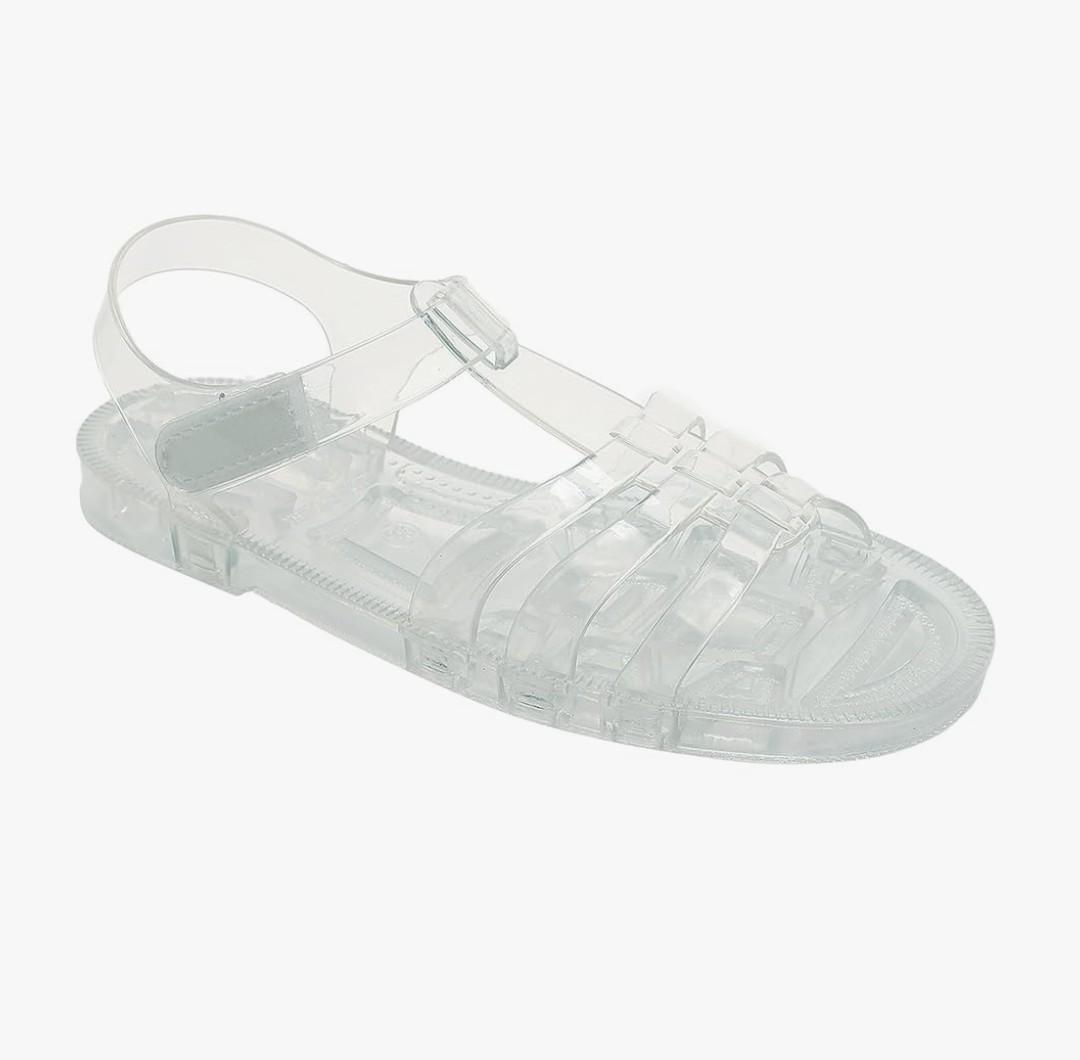 Toddler Sandals Jelly Shoes Girls Unisex Boy Flat Retro Slides Clear Kids Water Slippers Slingback Summer Beach Adjustable Buckle Glitter Dress Soft, Size: 9 Toddler