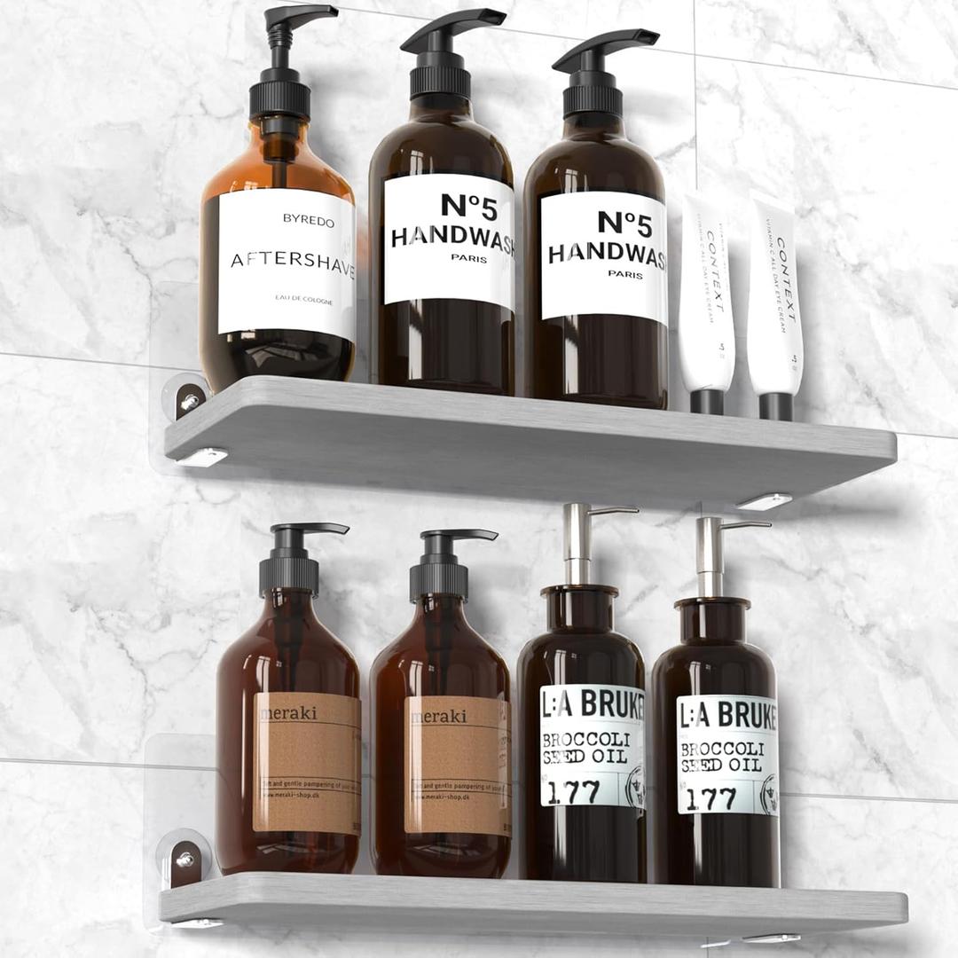 TEAMOLA Quick Drying Stone Shower Caddy, 2 Pack Water Absorbent Diatomite Tray Diatomaceous Earth Kitchen Soap Dish,Hand soap Holder, Water Absorbing Stone Used for Home & Kitchen Storage