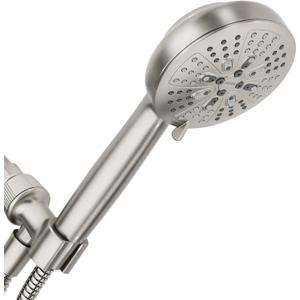 Moen Hydro Energetix High Pressure Shower Head with Handheld Sprayer, 8 Handheld Shower Head Spray Settings, Spot Resist Brushed Nickel Finish, 200H0SRN ((Pack of 1))