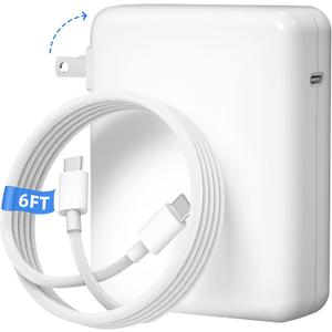 140W USB C Charger for MacBook Pro/Air [Original Replacement] Fast Charging GaN Charger Block for MacBook 13-16 inch,M1-M5, Type C Charger Compatible with iPhone, iPad, Samsung Include Charge Cable