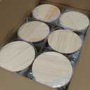 SHOWIN 18 OZ Thick Candle Jars for Making Candles 6 Pcs, Empty Jars with Wood Lids for Candle Making, Sample Container,Matte White