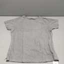 Dwnval Womens Basic Summer Short Sleeve Crewneck T Shirt Raglan Ribbed Knitted Slim Fit Casual Going Out Tops Overall Pick, Grey L