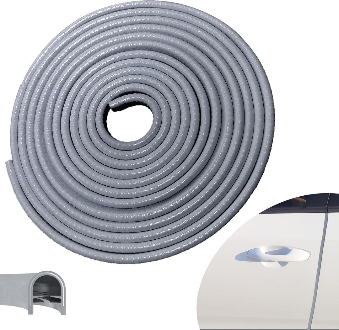 Car Door Edge Guards, 32.8Ft(10m) Car Door Protector Edge Guards Rubber Seal, Doors Edge Trim U Shape Edge Guards for Cars Trucks Suvs (Gray) (32-4/5Ft)