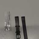 EACHE Classical Thin Leather Watch Bands for Ladies, Genuine Leather Watch Straps for Women & Mens 12mm 14mm 16mm 18mm 20mm More Colors (Black-Silver Buckle)