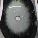 Vessel Sink 20.8"x13.7" White Oval Bathroom Sinks Tempered Glass Art Basin Bowl Above Counter with Faucet,Farmhouse Bathroom Vanity with Sink