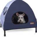K&H Pet Products Original Pet Cot House Navy Blue Small 22 X 17 X 22 Inches