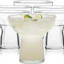 Libbey Stemless Margarita Glasses Set of 6, 10.25 ounces Classic Lightweight Margarita Cups, Fancy Glassware Set for Celebrations