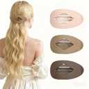 3PCS Large Lay Flat Claw Clips for Women - Strong Hold Anti-Slip, Versatile Solid Colors Fit Thin & Thick Hair(A1)
