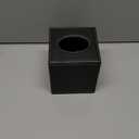 Sumnacon Square Leather Tissue Box Cover - Stylish Cube Tissue Box Holder with Magnetic Bottom, Decorative PU Tissue Box for Vanity Dresser Night Stand Table Countertop Home Office Car, Black