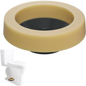 Hibbent Extra Thick Toilet Wax Ring, Universal Toilet Seal Ring, Heavy Duty Wax Bowl Ring Fits 3" and 4" Waste Line, Polyethylene Toilet Flange for Toilet Gas Odor Blocking and Watertight Sealing