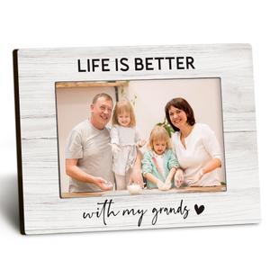 3 x Grandparent Picture Frame | 4" × 6" Photo Frame for Grandma & Grandpa, Desk Decor Gift